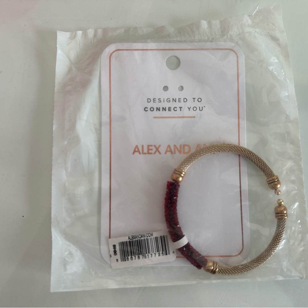 Alex & Ani Gold & Ruby Bracelet